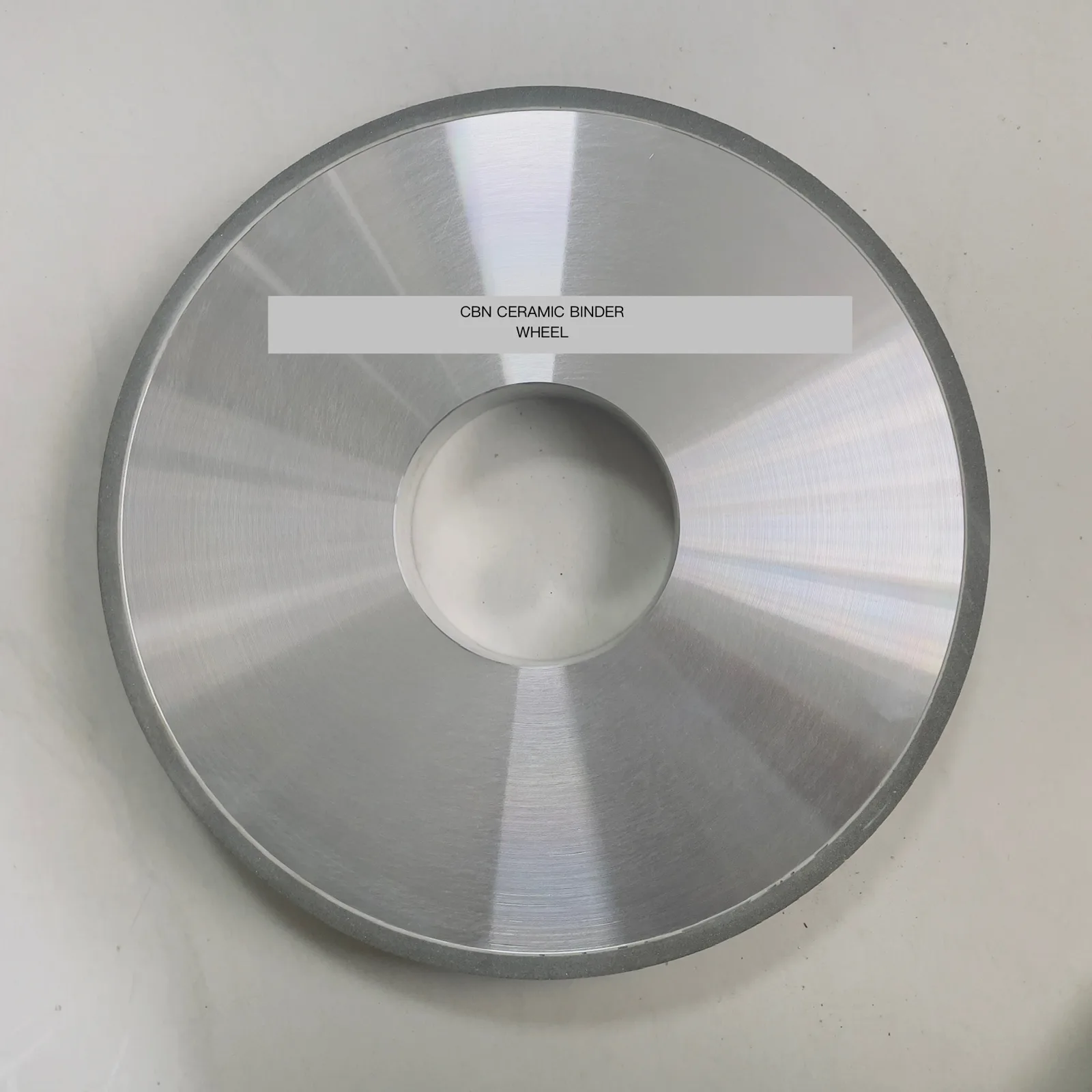 Vitrified bond grinding wheel, front view